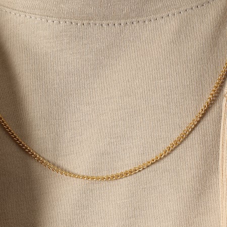 LBO - Collar de cadena rizada de oro de 2,5 mm