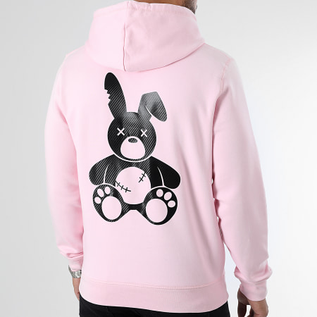 Sale Môme Paris - Felpa con cappuccio Rabbit Carbon Pink Black