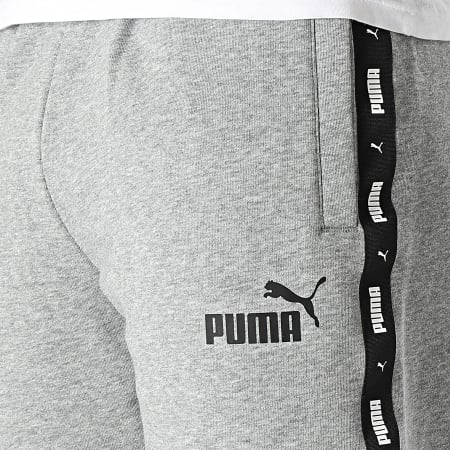 Puma - Pantalon Jogging A Bandes 847388 Gris Chiné