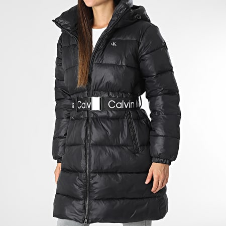 Calvin Klein - Chaqueta con capucha para mujer 1371 Negro
