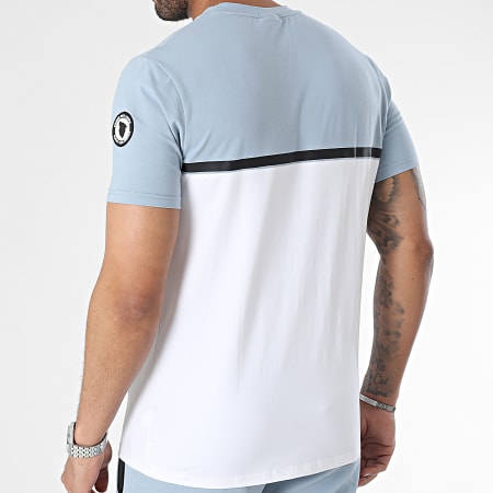 Comme Des Loups - Conjunto de camiseta blanca azul claro y pantalón corto Everest