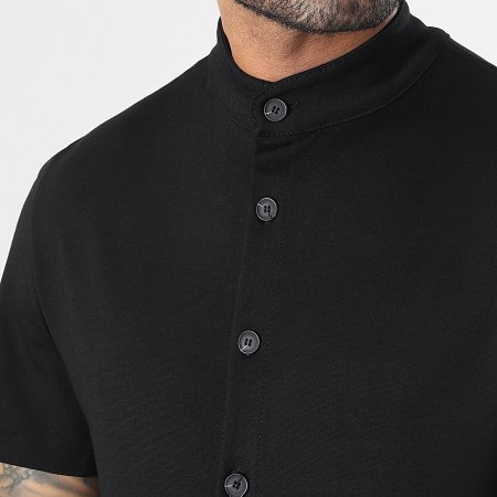 LBO - Conjunto de camisa de manga corta y pantalón chino 1070521 Negro
