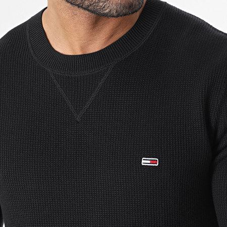 Tommy Jeans - Maglione Essential Waffle 6785 Nero