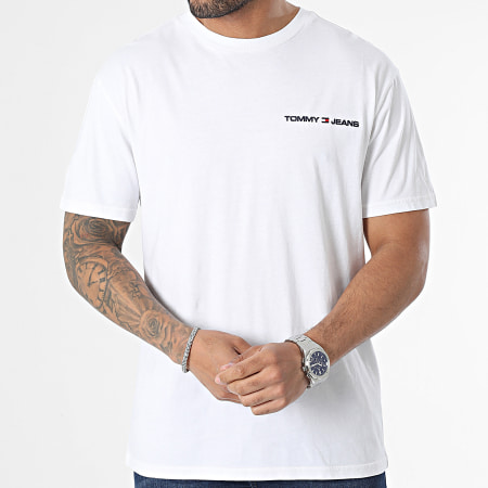 Tommy Jeans - Tee Shirt Classic Linear 6878 Blanc