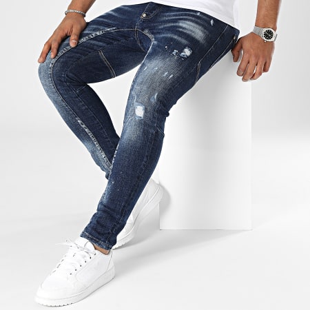 Uniplay - Jeans skinny in denim blu