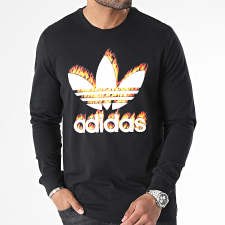 Adidas Originals - Camiseta de manga larga Fire IL5196 Negro