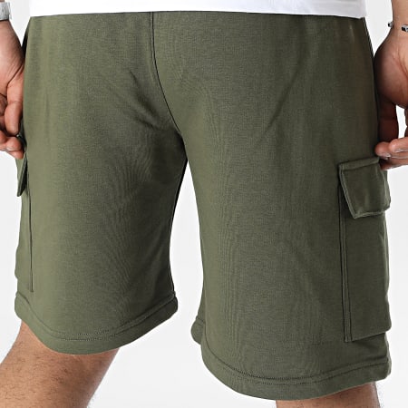 Black Industry - Pantalones cortos de jogging verde caqui