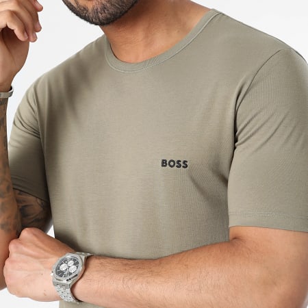 BOSS - Lot De 3 Tee Shirts 50475286 Noir Bleu Marine Vert Kaki