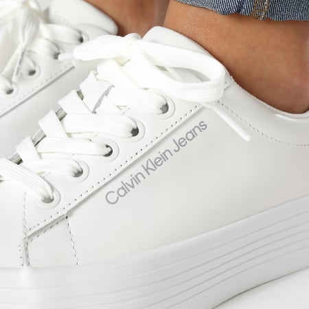 Calvin Klein - Sneaker alte da donna Vulcan Flatform Lace Up Reflective 1220 Bright White
