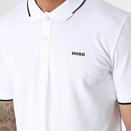 HUGO - Polo Dinoso Slim a maniche corte 50467344 Bianco