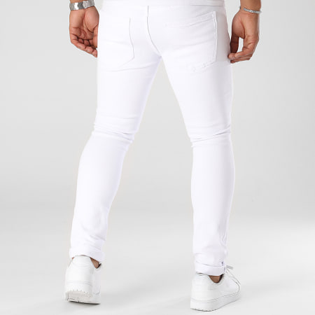 LBO Jean Slim Fit Avec Destroy 0252 Blanc LaBoutiqueOfficielle