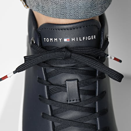 Tommy Hilfiger - Sneakers aziendali in pelle con dettaglio Vulcan 4589 Desert Sky