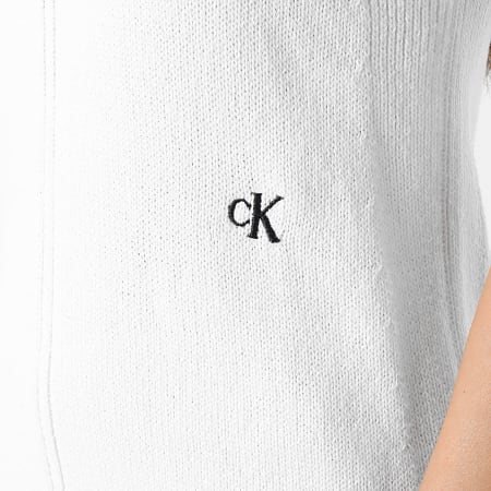 Calvin Klein - Vestido de tirantes sin mangas para mujer 1398 Blanco