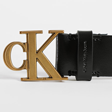 Calvin Klein - Cinturón de contorno mono 0780 Negro