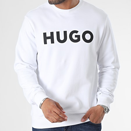 HUGO - Felpa girocollo Dem 50477328 Bianco