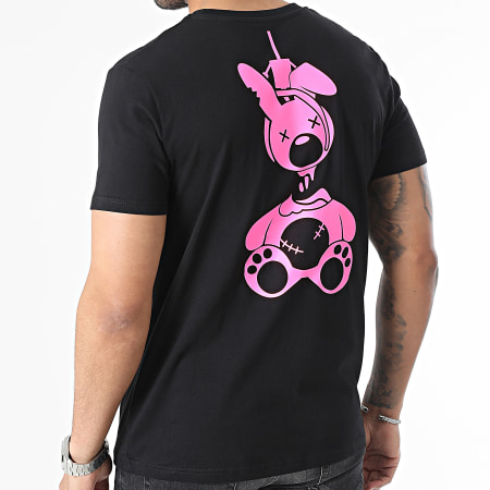 Sale Môme Paris - Camiseta Grappin Lapin Negro Rosa Fluo