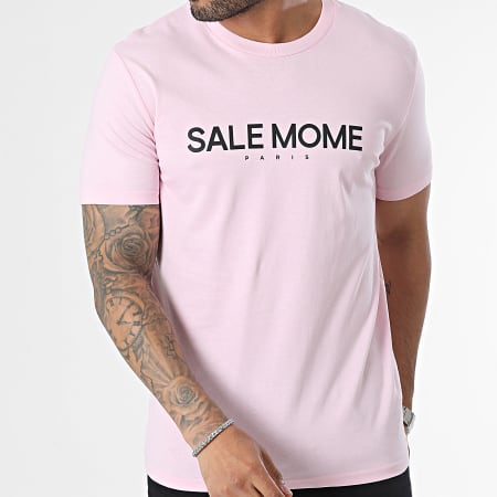 Sale Môme Paris - Tee Shirt Grappin Lapin Rose Noir
