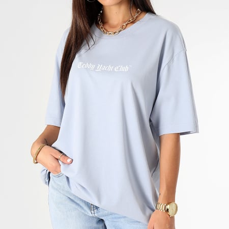 Teddy Yacht Club - Camiseta Oversize Large Women's Art Series Azul Celeste