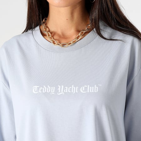 Teddy Yacht Club - Tee Shirt Oversize Large Femme Art Series Blue Bleu Ciel