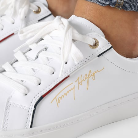 Tommy Hilfiger - Zapatillas Signature Mujer 6322 Blanco