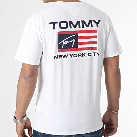Tommy Jeans - Maglietta Classic Flag 6849 Bianco
