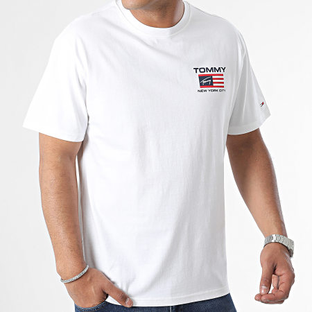 Tommy Jeans - Tee Shirt Classic Flag 6849 Blanc