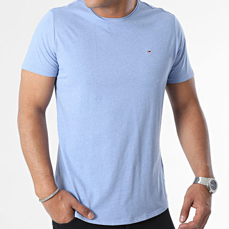 Tommy Jeans - Jaspe Slim Camiseta 9586 Azul claro jaspeado