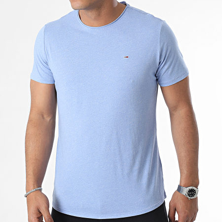 Tommy Jeans - Jaspe Slim Camiseta 9586 Azul claro jaspeado