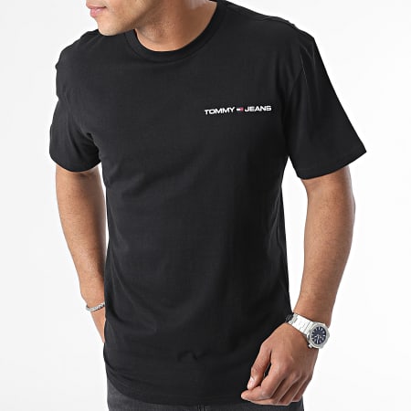 Tommy Jeans - Camiseta Linear 6878 negra