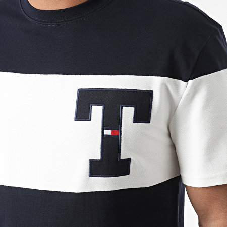 Tommy Jeans - Classic Textured Camiseta 6892 Azul Marino Blanco