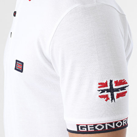 Geographical Norway - Polo Manches Courtes Blanc