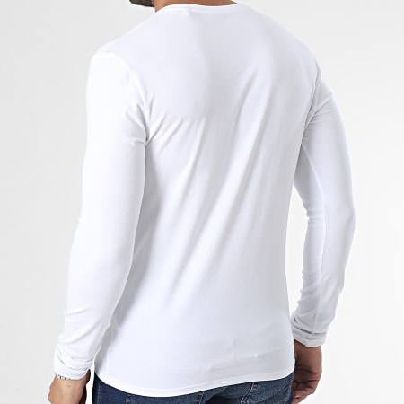 Guess - Tee Shirt Manches Longues Slim M2YI28-J1314 Blanc