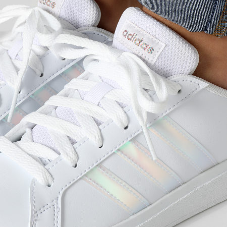 Adidas Performance - Grand Court 2 Zapatillas Mujer GY2326 Calzado Blanco Iridiscente