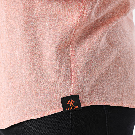 Armita - Camisa de manga larga Chiné naranja