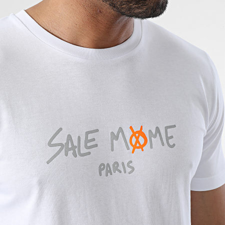 Sale Môme Paris - Tee Shirt Skeleton Blanc Orange Réfléchissant