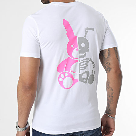Sale Môme Paris - Camiseta reflectante esqueleto blanco rosa