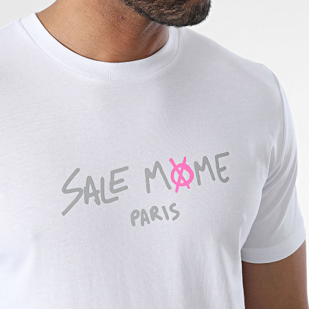 Sale Môme Paris - Tee Shirt Skeleton Blanc Rose Réfléchissant