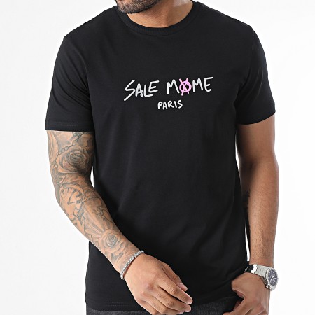 Sale Môme Paris - Camiseta esqueleto negro rosa reflectante