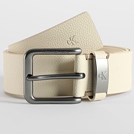 Calvin Klein - Cinturón metálico redondo Classic 0782 Beige