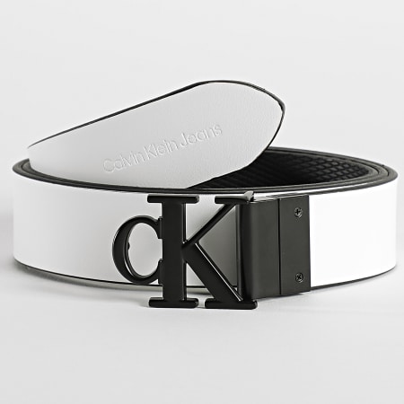Ceinture Réversible Round Mono 0893 Noir Blanc