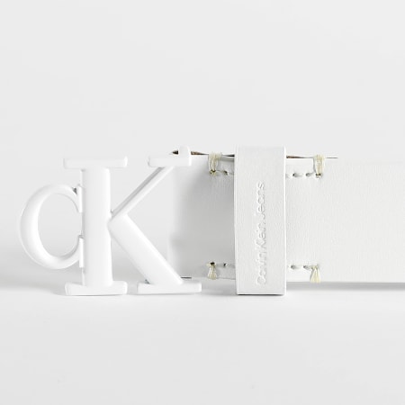 Calvin Klein - Ceinture Round Mono 0894 Blanc
