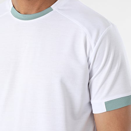 Frilivin - Conjunto de camiseta blanca verde y pantalón corto de jogging