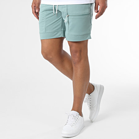 Frilivin - Set di maglietta bianca verde e pantaloncini da jogging
