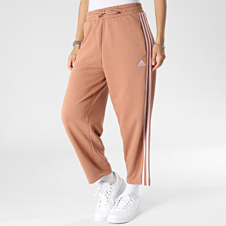 Adidas Performance - Pantalón de chándal 3 rayas para mujer IM0250 Marrón claro