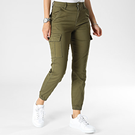 Pantalones Cargo Mujer Caqui Verde