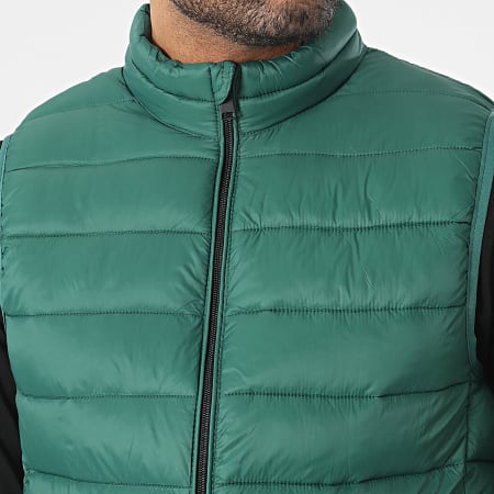 Kymaxx - Cappotto verde senza maniche