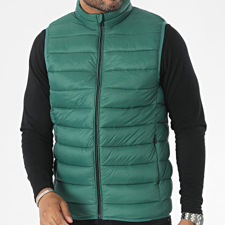 Kymaxx - Cappotto verde senza maniche