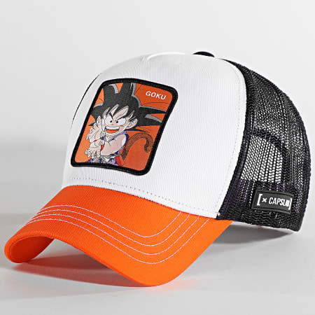 Capslab - Cappello Trucker Goku Bianco Arancione