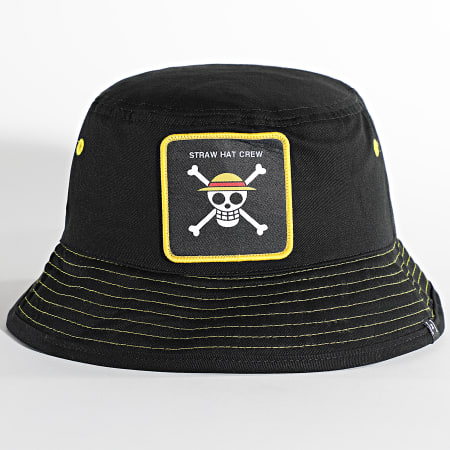 Capslab - Sombrero de paja Bob Crew Negro
