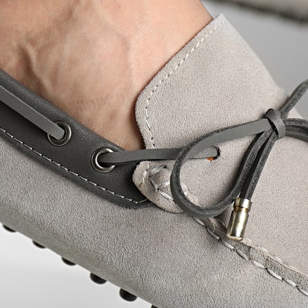 Mocassins MOSQUITOS Tout Cuir Gris – Taille UK 4 / FR 37, Excellent état, Pour Femme (Bout En Amande)